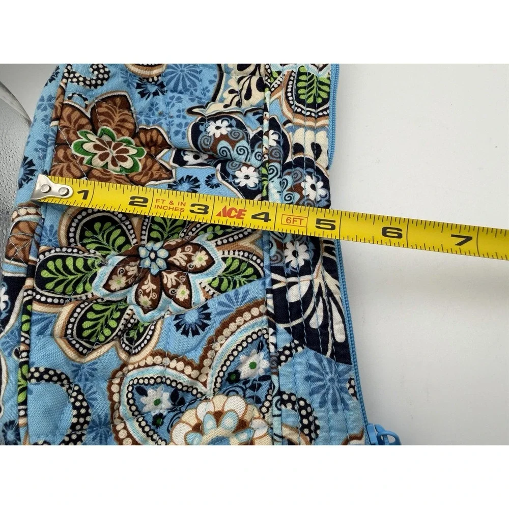 Vera Bradley Blue Green Brown White Paisley Quilted Crossbody